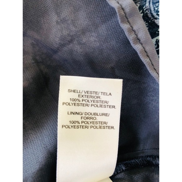 Lucky Brand Blue Floral Button Up Peasant Blouse Small Bohemian Long Sleeve - Picture 9 of 14